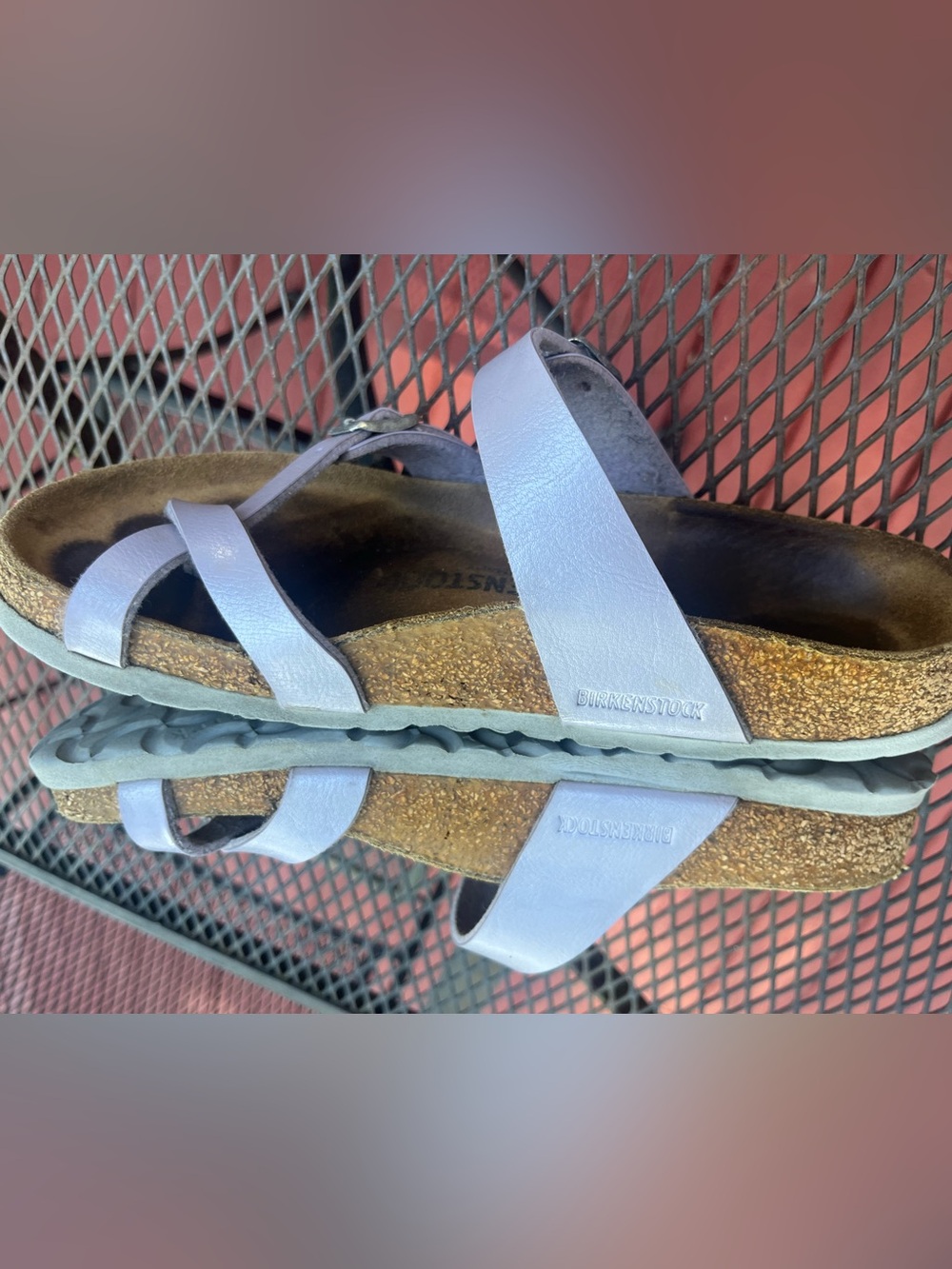 Birkenstock Women’s Lavender Leather Strappy Sandals